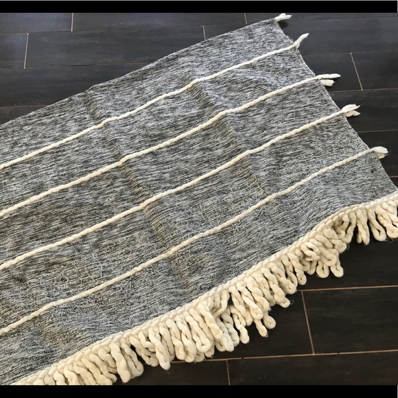 Anthropologie Grey Throw Blanket - Picture 5 of 8